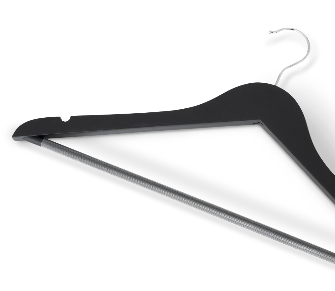 Melville Hanger With Hook And Bar Black Hangers Bentley melville-hanger-with-hook-and-bar-black-hangers-bentley